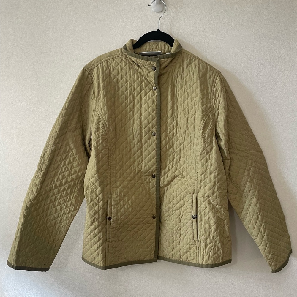Vintage 80s green quilted jacket